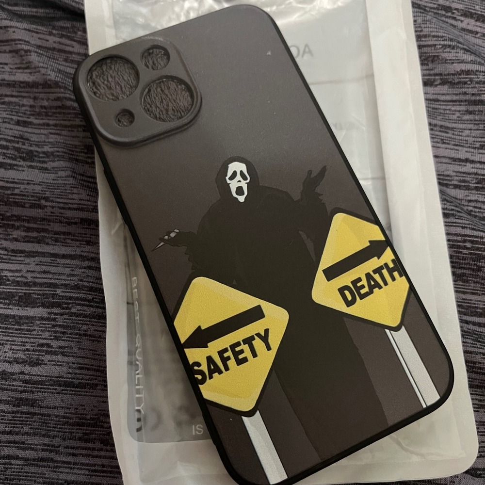 New Black Ghostface Scream Horror Movie Phone Case for iPhone 13 Mini